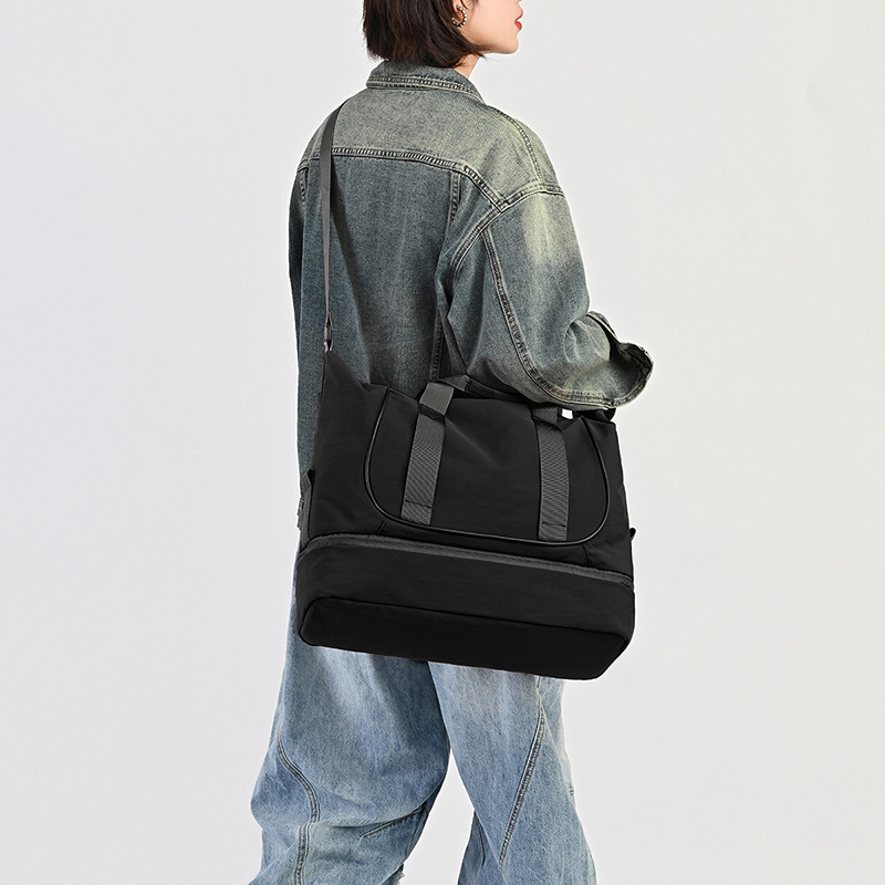 Expandable Travel Bag Women Large Capacity Short Trip Luggage Organizer Tote Lightweight Crossbody Sports Fitness Bag