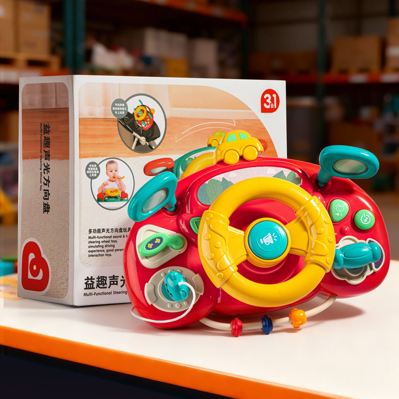 Baby Stroller Steering Wheel Children's Car Car Simulation Driving Simulation Infant Comfort Early Education Toys Wholesale