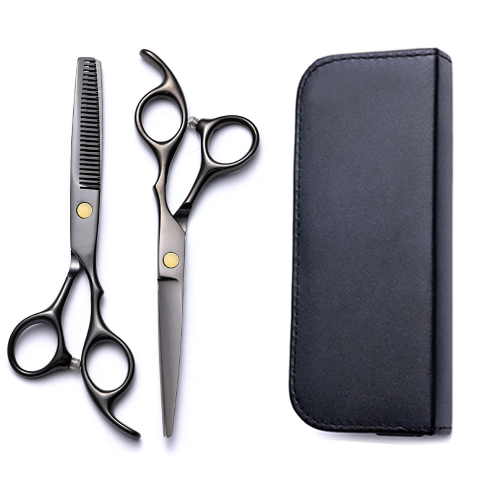 Corte de pelo tijeras transfronterizas amazonas color tijeras de dientes planas cortadas delgadas frange tijeras divisorias fábrica de tijeras al por mayor set de tijeras de peluquería