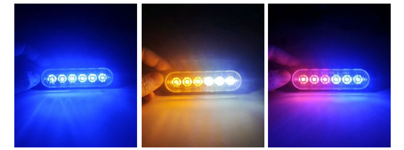 Car Strobe Side Light, Motorcycle Pickup Truck Flash Atmosphere Light 12-24V Wide Voltage Strobe Light Cross-Border Manufacturer