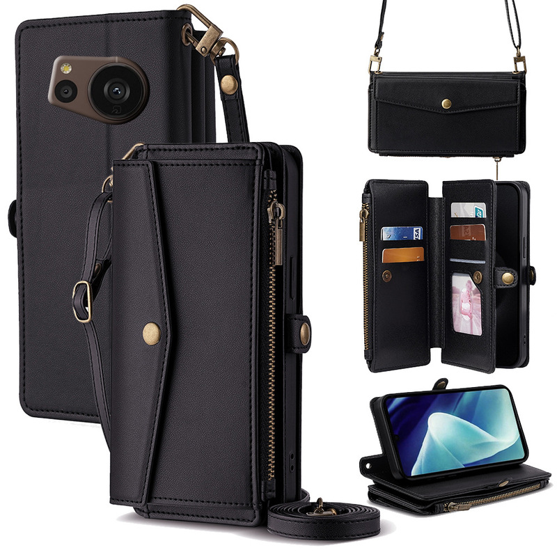 Suitable for Sharp Wis6 Mobile Phone Leather Case Aquos Sense10 Flip Leather Case Wallet Style R10 Mobile Phone Protective Case Suitable for Sharp Wis6 Mobile Phone Leather Case Aquos Sense10 Flip Leather Case Wallet Style R10 Mobile Phone Protective Case