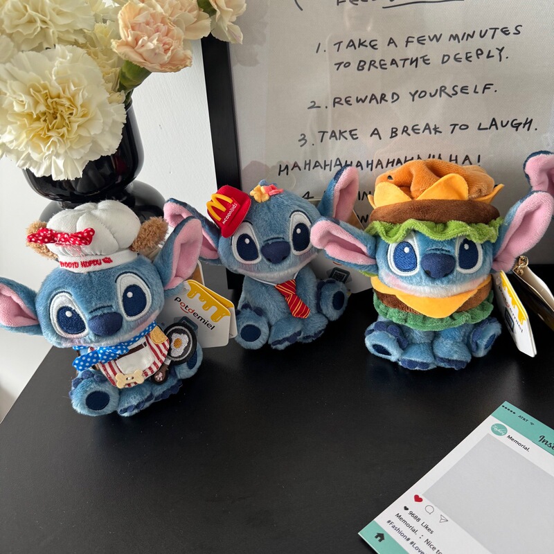 Genuine Stuffy Cute Hamburger Doll Pendant School Bag Pendant Car Hanging Keychain Star Navigation Pendant