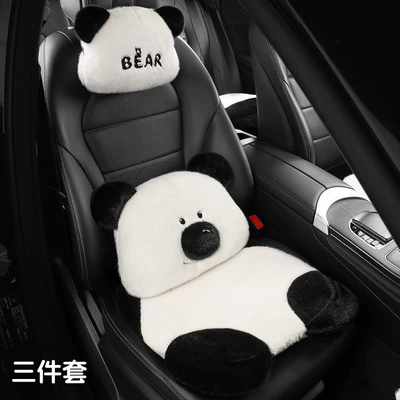 three-piece universal seat cover car, Universal seat cover - big-white-bear-single-seat-three-piece-set-1-set-medium