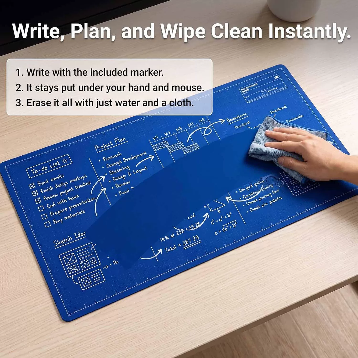 plastic Extended Mouse Pad from Yomiego