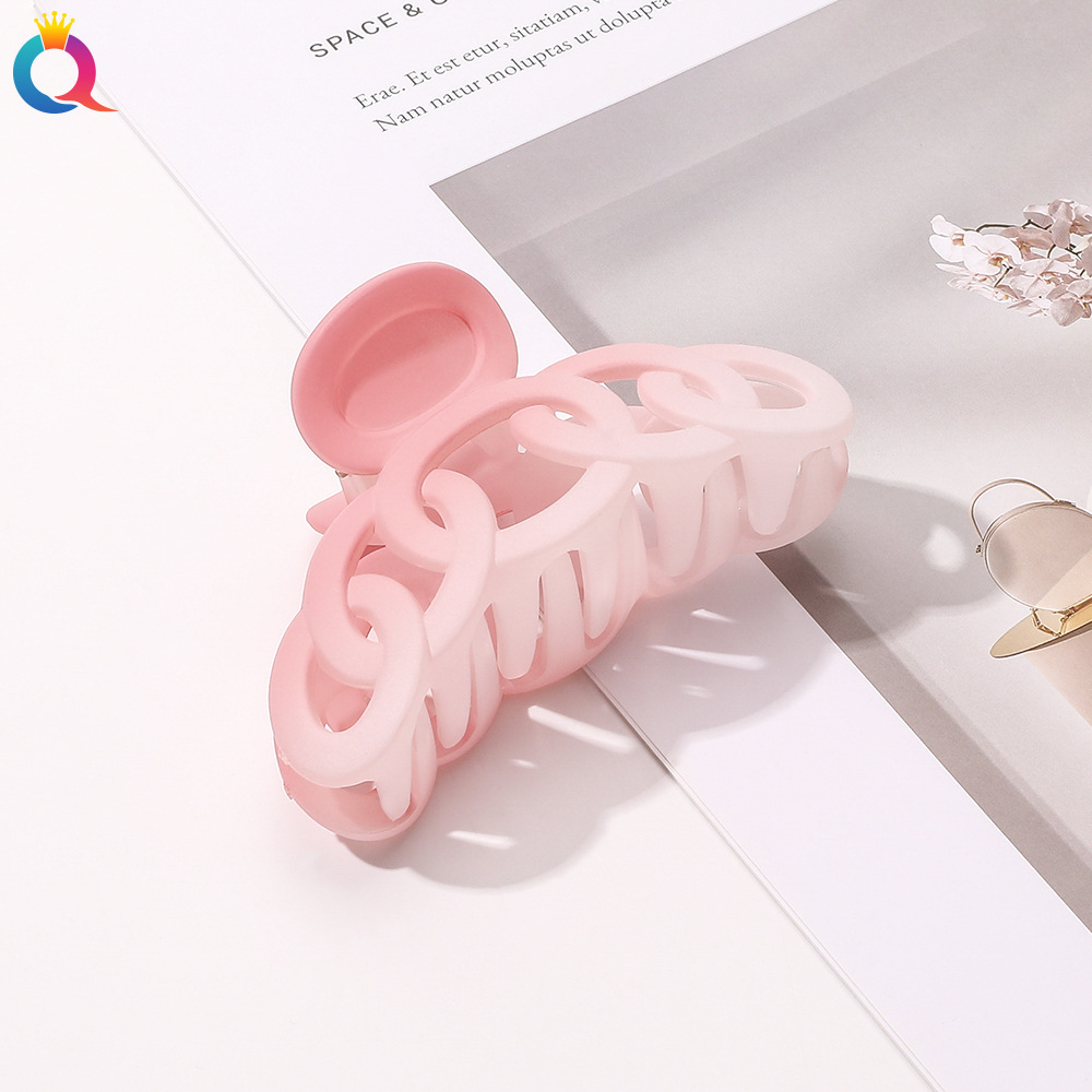 Qiyue határokon átnyúló színátmenetes hajtű matt fogócsat édes női cápacsat hajcsat hajkiegészítők nagykereskedelemben_voghion.com