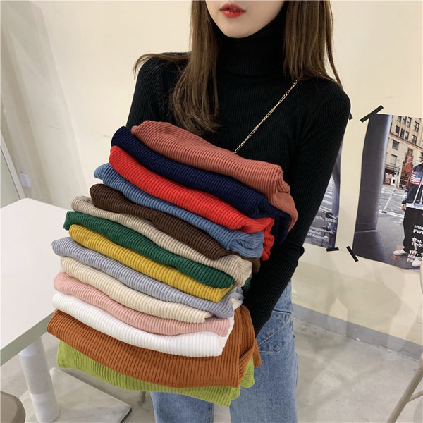 High Collar Knitted Wholesale 2023 Autumn New Style Slimming Look and Elegant High Collar Outer Wear Long-Sleeved Knitwear Trendy High Collar Knitted Wholesale 2023 Autumn New Style Slimming Look and Elegant High Collar Outer Wear Long-Sleeved Knitwear Trendy