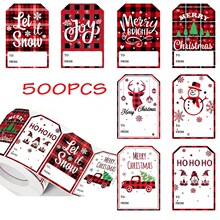 2.36*1.57英寸,圣诞节主题,节日祝福装饰礼品系列不干胶贴纸标签