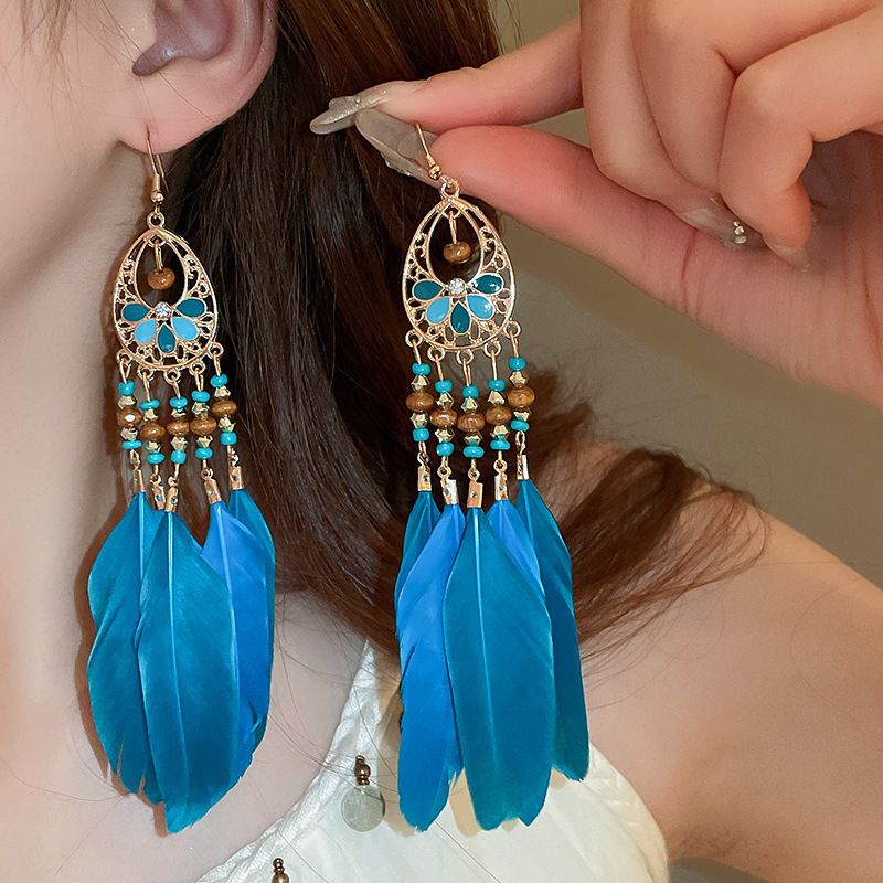 9# ear hook-gold-blue