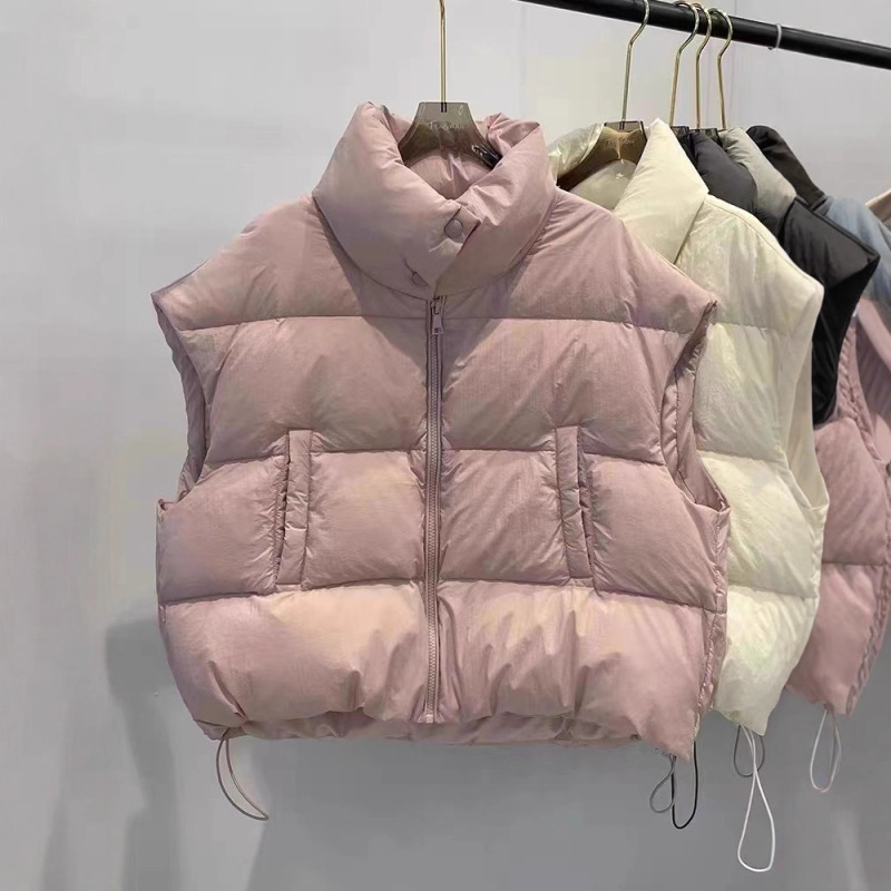 2025秋季新款韩版羽绒棉服立领加厚拉链马夹马甲外套保暖上衣女|undefined