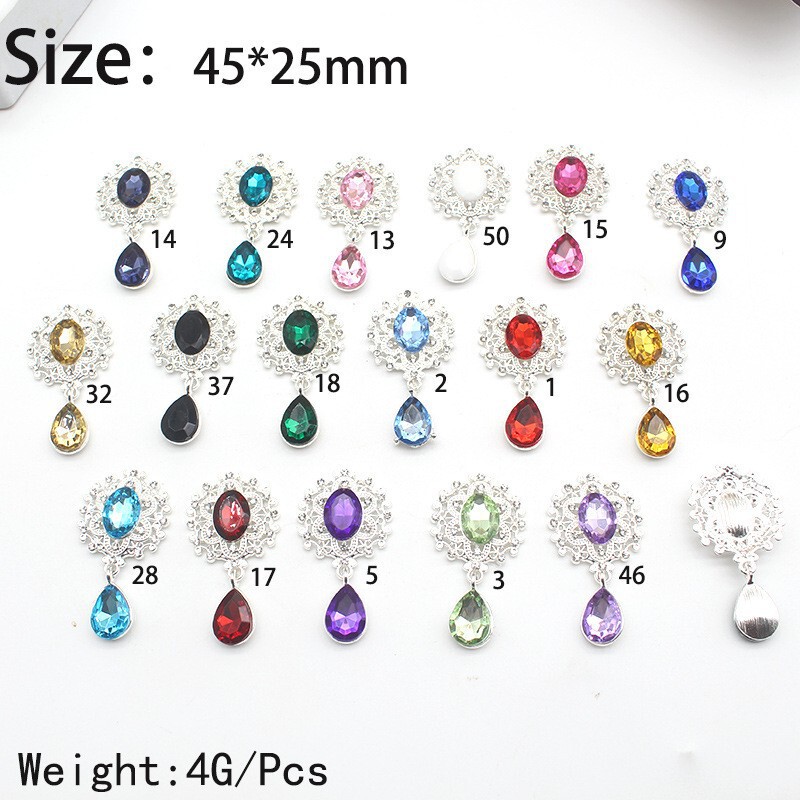 国境を越えて人気のある45*25mm合金のドリルブローチアクセサリーの花盤ドリル水滴ペンダント|undefined