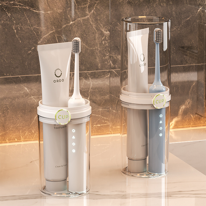 Viaje de lujo ligero taza de enjuague bucal, taza de cepillo de dientes eléctrico doméstico, taza de aparatos dentales portátiles, conjunto de taza de enjuague simple
