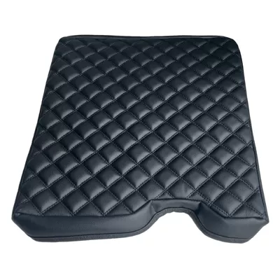 Suitable for Center Console Cover Compatible with F150F250F350F45 Jump-Seat Armrest Box Protective Pad Armrest Box Pad (Armrest box) - ford-black-double-line-square-grid-jump-chair-armrest-box