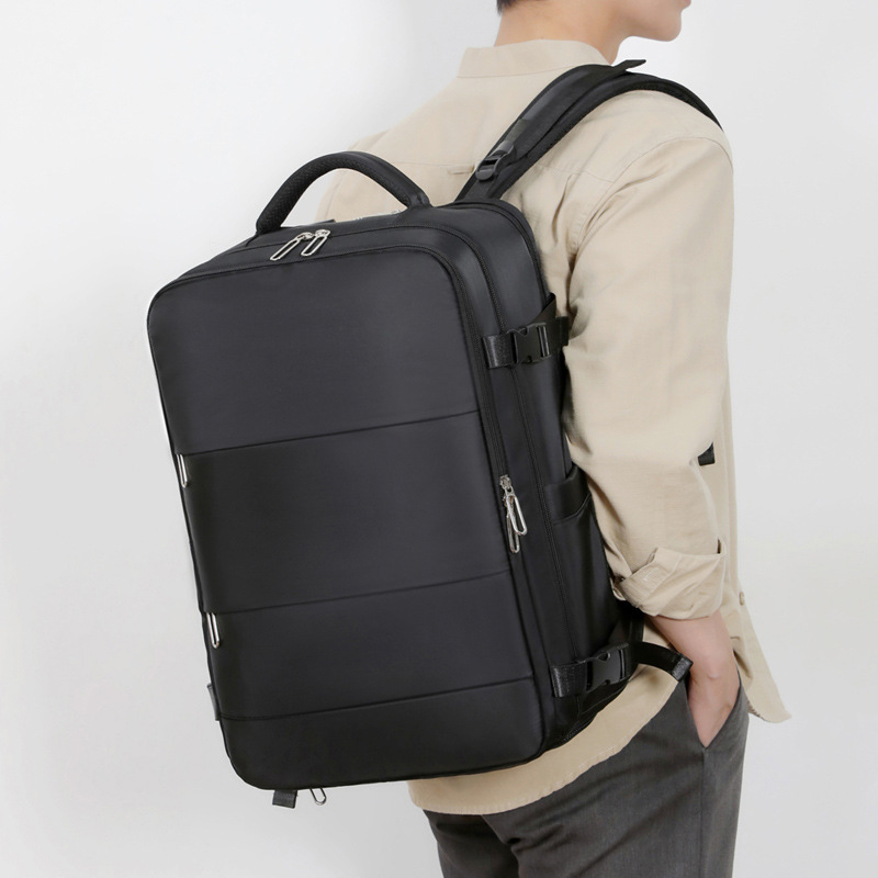 Bolsa de hombro de color sólido de gran capacidad tipo caja colgante varilla de tracción independiente bolsa de viaje para mujeres mochila ocio multifuncional