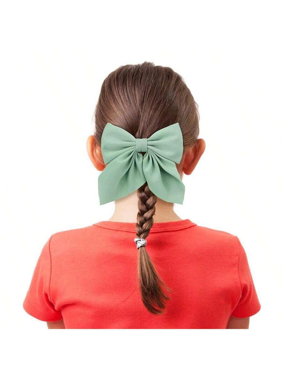 Polyester Material Elegant Sweet Women's Bow Knot Cloth Hair Clip