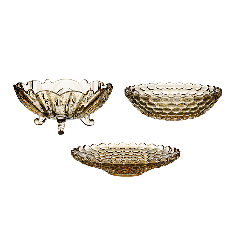 Bandeja de cristal grande de estilo nórdico para frutas y aperitivos, para uso doméstico en la sala de estar, bandeja para frutas, bandeja para dulces, bandeja creativa para frutas y verduras. image 5