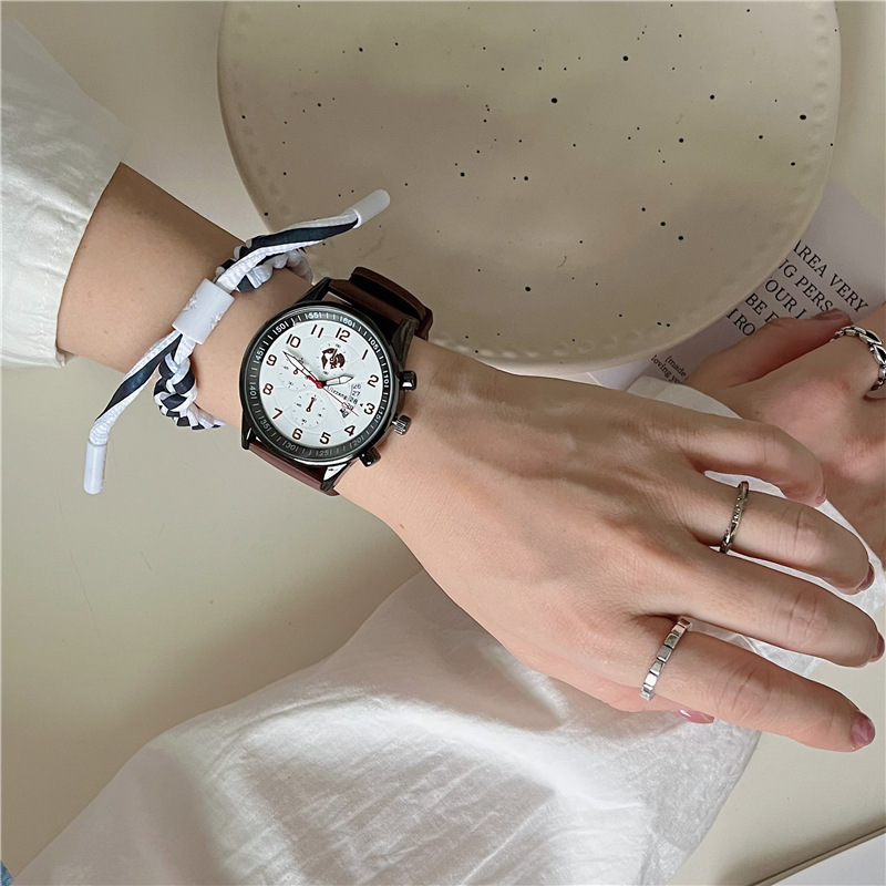 Ins Youth High-End Cool Watch Calendar Stylish Boys Trendy High-End Casual Street Foreign Trade Model