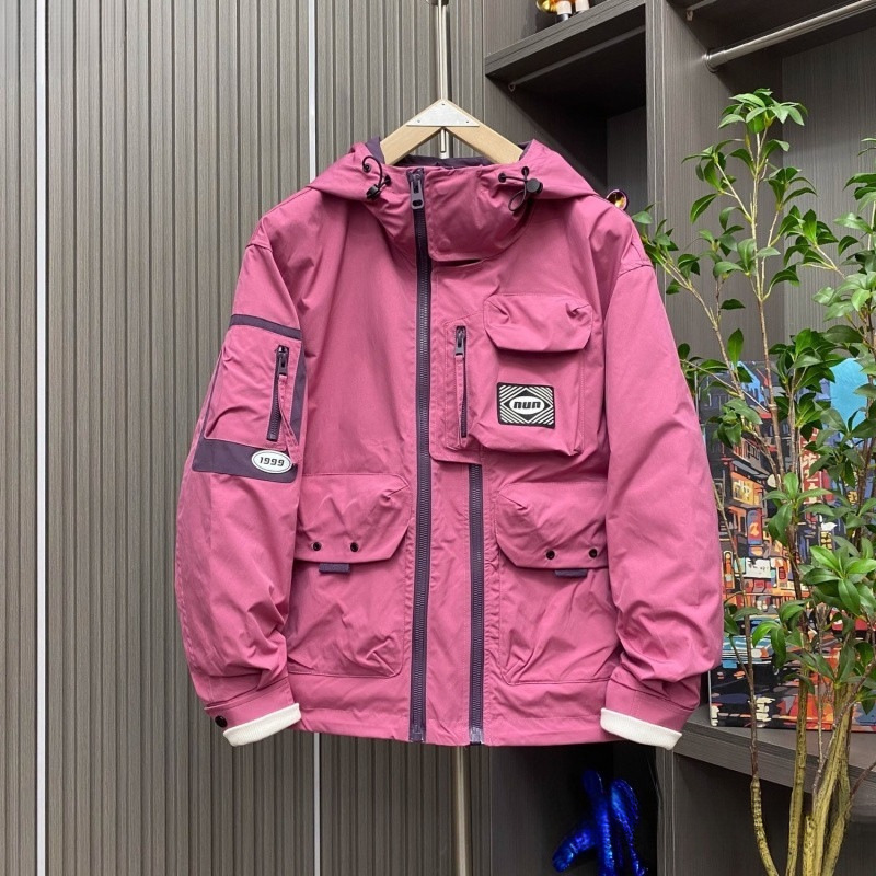 3 Spring and Autumn New Workwear Hooded Jacket for Men Korean Version Versatile Loose Trendy Fashion Multi-Pocket Stylish Jacket