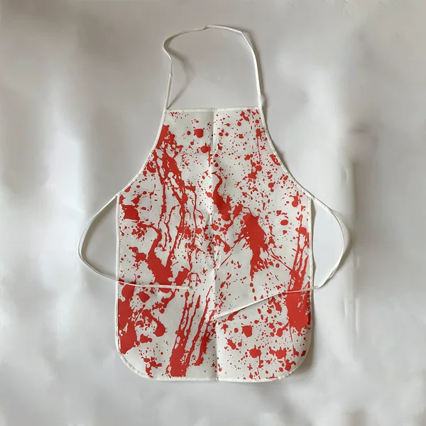 Amazon Halloween Blood Apron Role-Playing Butcher Prank Props Horror Blood-Splattered Foreign Trade Skeleton
