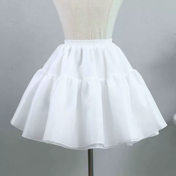 Two layers of satin fabric support 40cm white