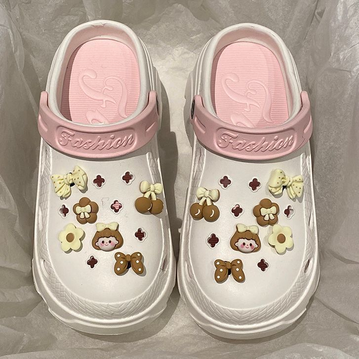 Eva Clogs Ins Summer New Style Thick-Soled Non-Slip Anti-Odor Couple Slippers with a Stepping-On-Clouds Feel for Women, Suitable for Outdoor Wear in Summer