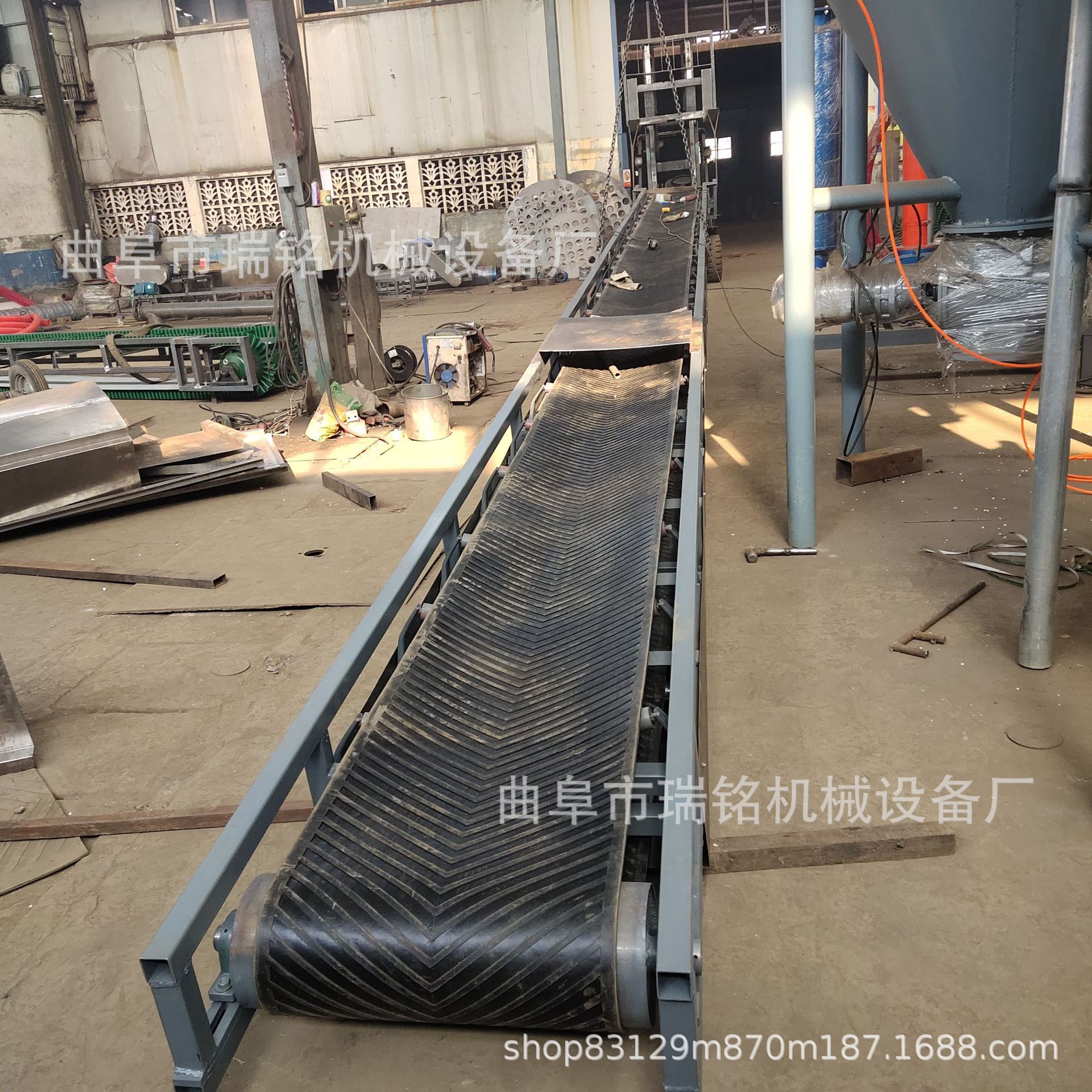 陕西黑色橡胶皮带输送机 TGFF混泥土装车皮带传送机pvc裙边皮带机