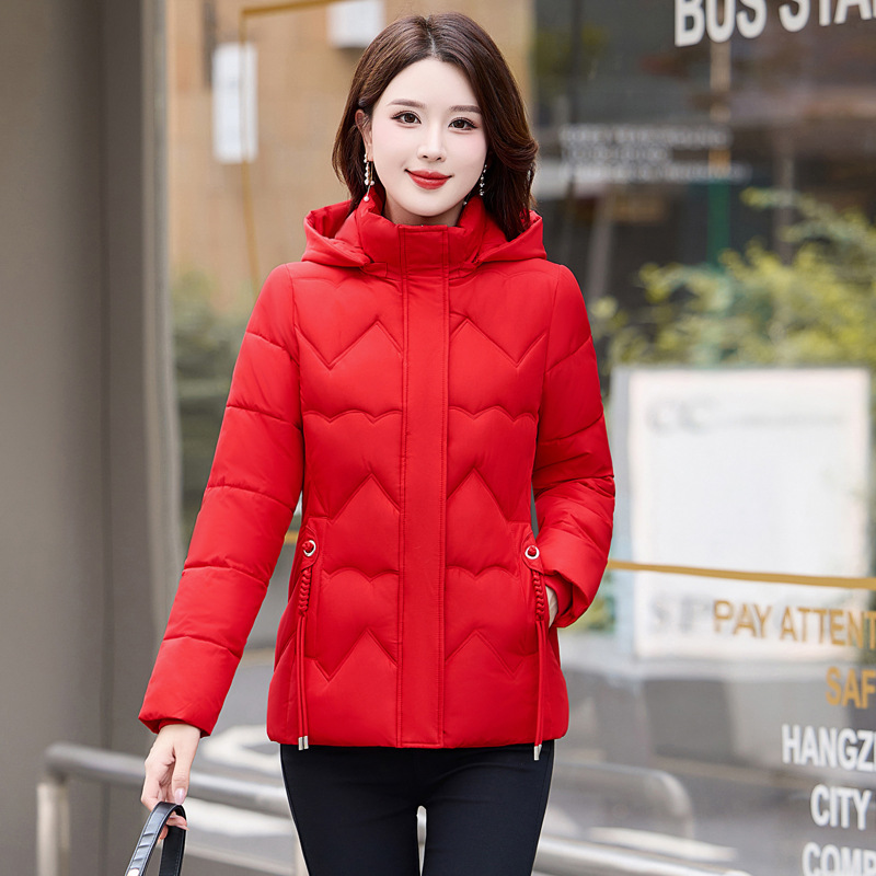 时尚女士显瘦棉服女2026冬季新款显瘦小个子立领棉衣外套立体装饰