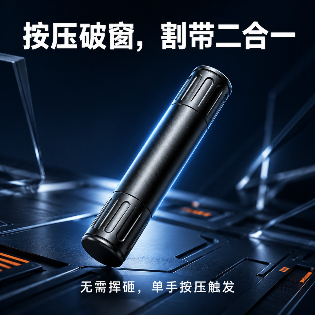 Cross-border window-breaking hammer, aluminum alloy, multi-functional, easy-to-use for vehicles, safety hammer, customizable logo, export factory