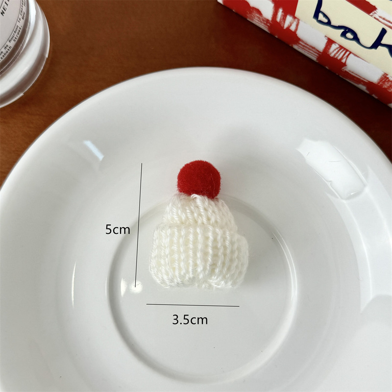 クリスマスミニ赤い緑の毛糸ニット帽子マフラー人形クリスマス雰囲気装飾品卸売り|undefined