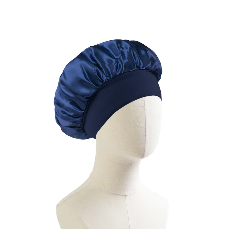 Gorro de Noche de Satén para Mujer con Borde Ancho para Dormir y Cuidado del Cabello image 18