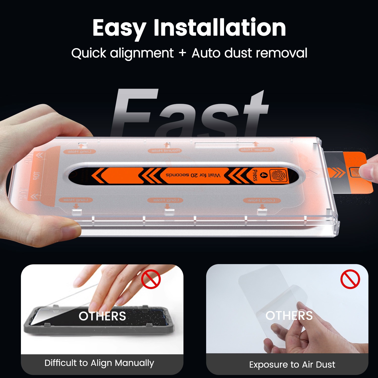 Aplicable a Samsung s25U / S24 + / S23 / S22 + cámara limpia de polvo película endurecida a prueba de polvo contra caídas artefacto de película