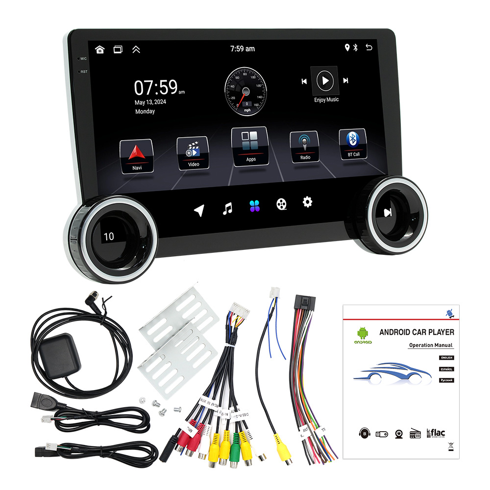 Transfronterizo 10.1 pulgadas control central pantalla grande Android GPS Navigador automotriz HD imagen de marcha atrás Bluetooth todo en uno