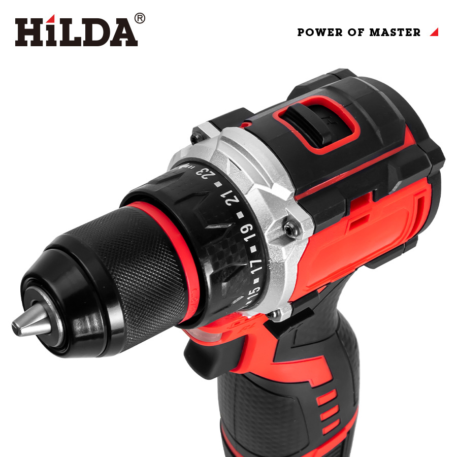 HILDA/HILDA sin escobillas de Litio taladro eléctrico 16,8 V taladro eléctrico pequeña pistola de acero de gran capacidad de alta potencia taladro de mano