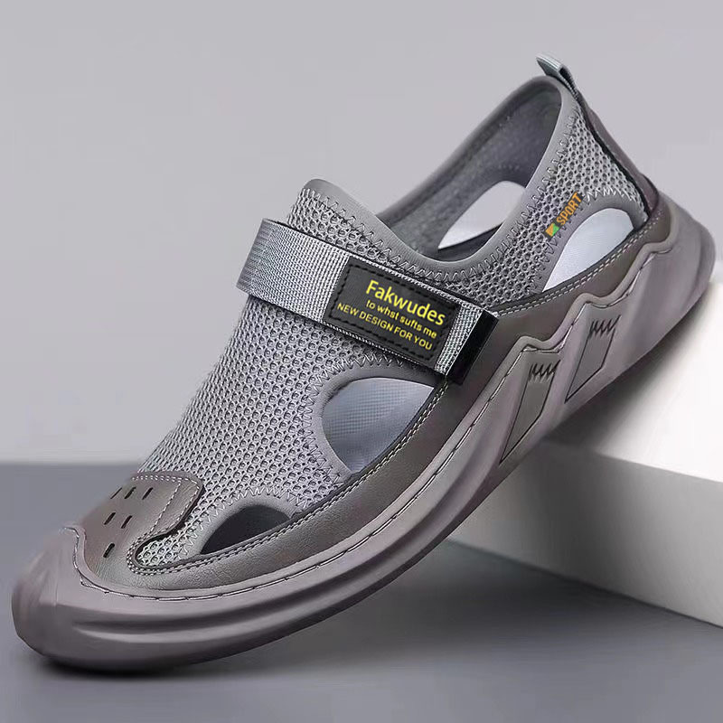 Cross-Border Mesh Breathable Sports Mesh Sneakers Men's Soft Leather Casual Shoes Youth Sandals Trendy Shoes Large Size Sandals Cross-Border Mesh Breathable Sports Mesh Sneakers Men's Soft Leather Casual Shoes Youth Sandals Trendy Shoes Large Size Sandals