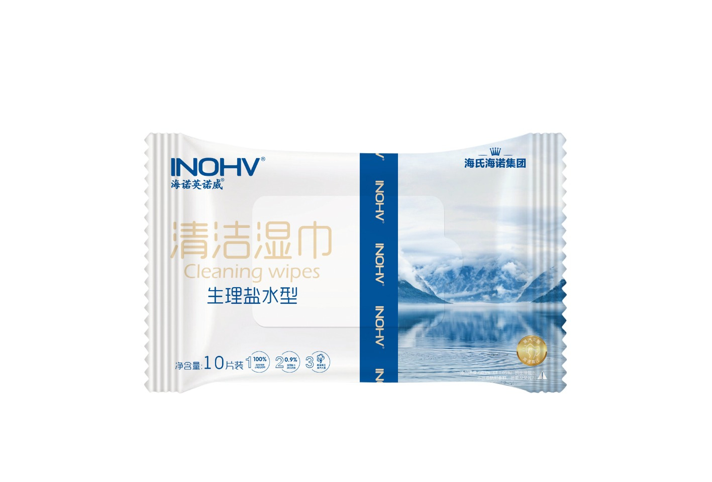 이노비 클리닝 물티슈(생리식염수형) 10매/팩 - 1팩