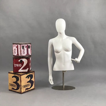 肤白半身实体假人女模道具模特人体模型内衣时装橱窗人台展示架