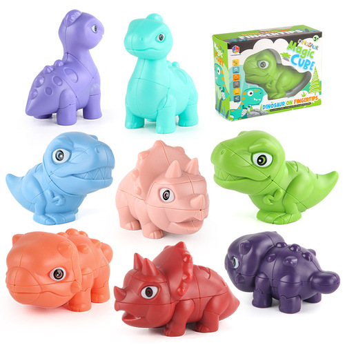 Hot-selling 3D three-dimensional magnetic variable geometric Rubik's Cube smoothly rotating special-shaped second-order dinosaur Rubik's Cube wholesale