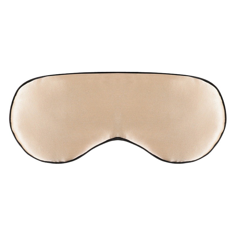 Amazon color sólido de seda de doble cara máscara de ojo de sueño cálido sombreado correa elástica viaje transpirable cubierta de ojo al por mayor