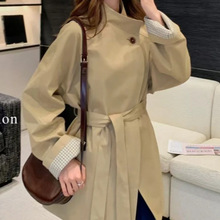 春季新款风衣外套2025气质女装时尚百搭轻奢网红2551卡其色豆青色