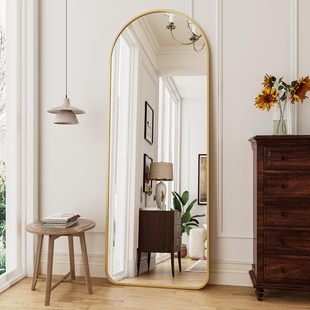 Arched Full Body Dressing Mirror Household Girl's Bedroom Floor Wall Hanging Cyber Celebrity Fitting Light Luxury Vertical Large Mirror