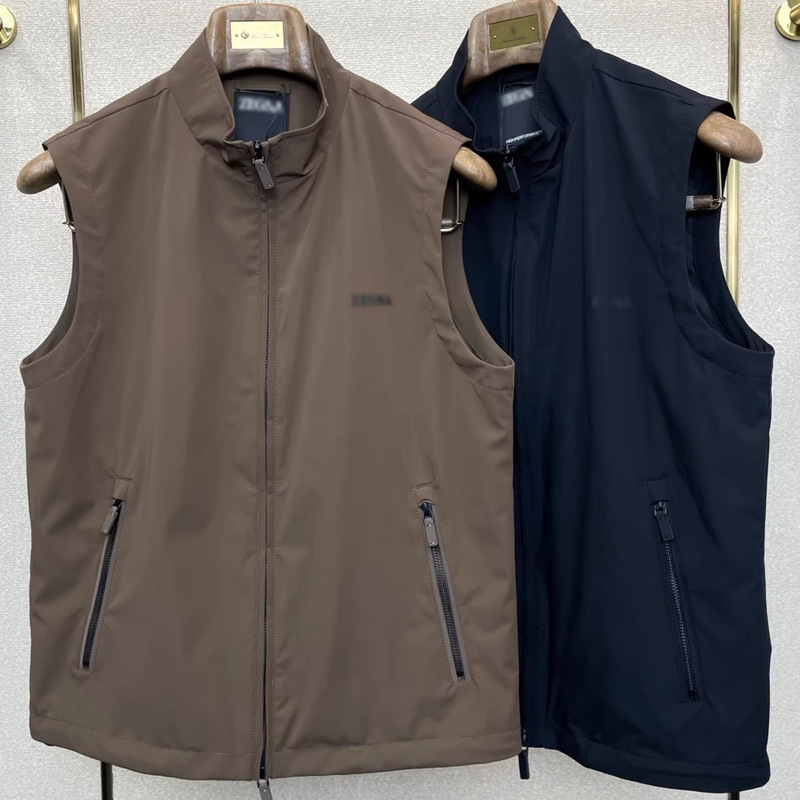 Borbotie Men's Vest 2026 Spring and Summer New Product Ez Fashionable and Versatile Stand-Up Collar Sleeveless Pure Color Jacket Vest Borbotie Men's Vest 2026 Spring and Summer New Product Ez Fashionable and Versatile Stand-Up Collar Sleeveless Pure Color Jacket Vest