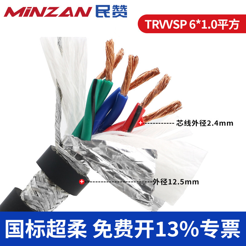 Trvvsp高フレキシブルケーブルツイストシールドケーブルケーブル2 4 6 8芯0.5平方サーボモータケーブル|undefined