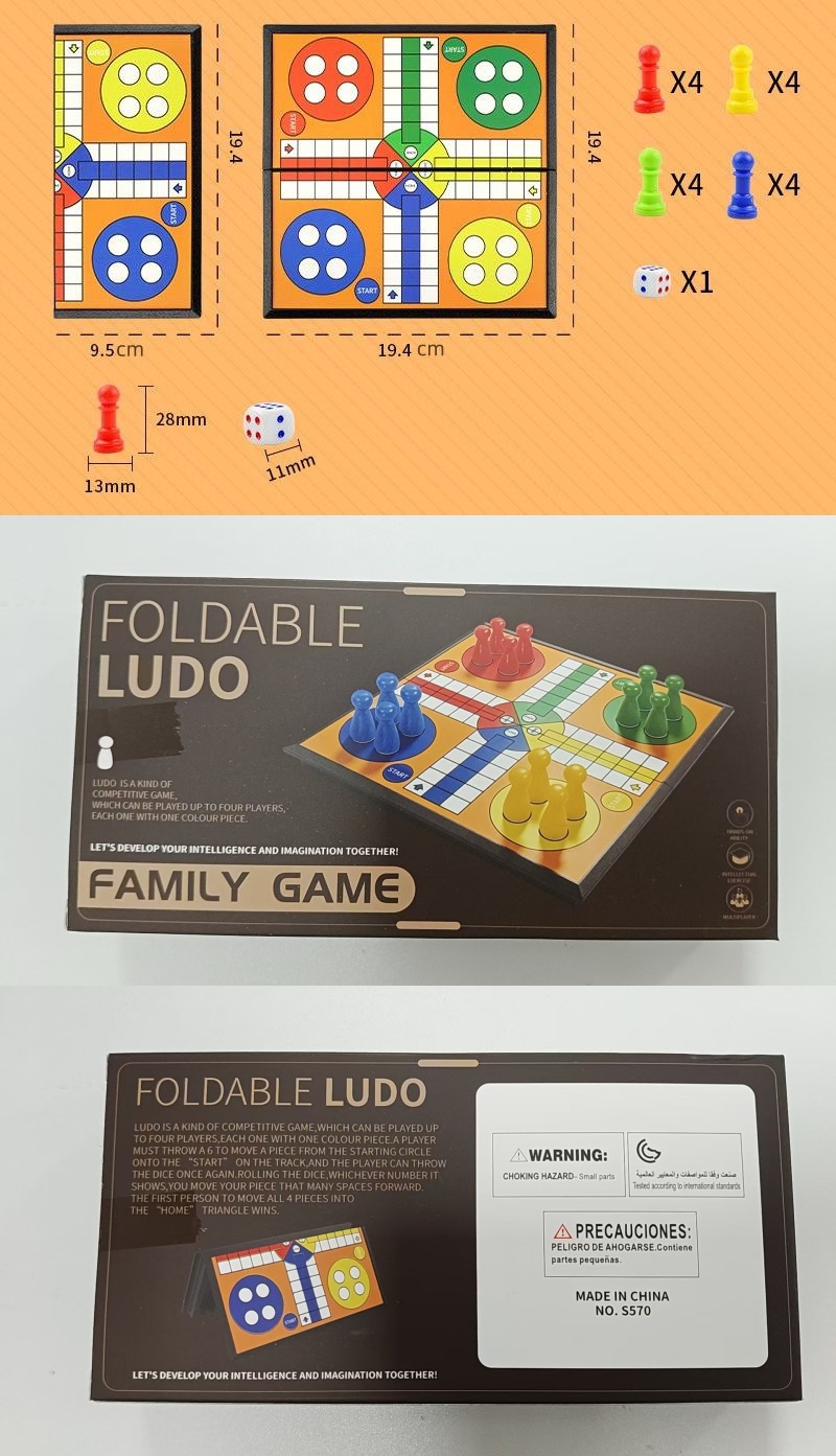 Ajedrez de vuelo internacional ludo ajedrez go-go damas juego de ajedrez puzzle magnético plegable transfronterizo image 7