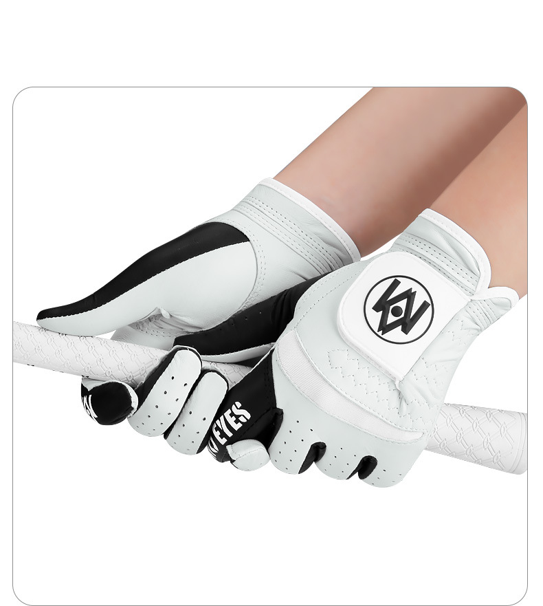 Găng tay golf da cừu thật MO EYES chống trượt Velcro thoáng khí — Cỡ 20 chi tiết 19