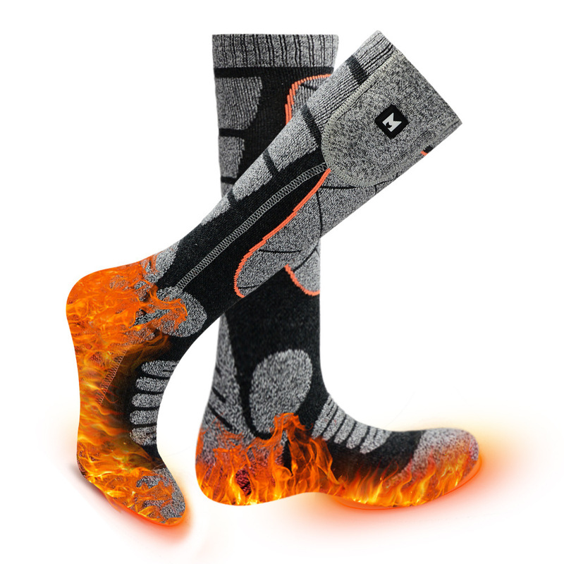 Cross-Border Three-Speed Temperature-Adjustable Smart Heating Socks Customized Winter High-Tube Outdoor Cycling Warm Socks Hiking Electric Heating Socks