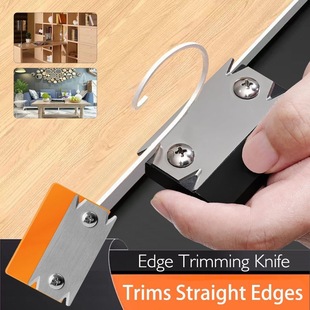 Woodworking Trimming Knife, Deburring Knife, Woodworking Edge Banding Trimming Manual Right-Angle Arc Scraper, Trimming and Chamfering Tool