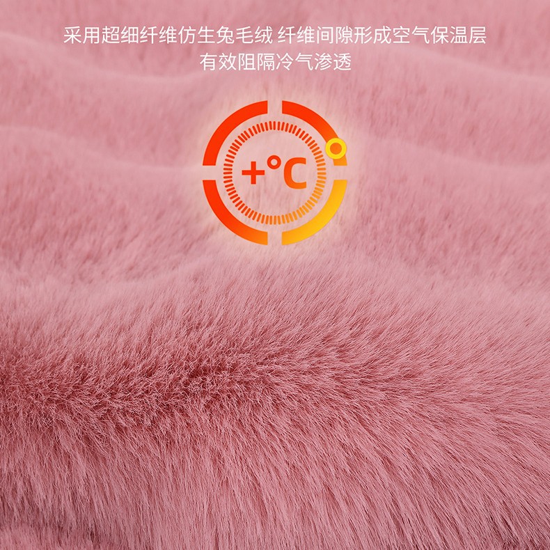 Wholesale Amazon Tm Labeling Value-Added New Bubble Velvet Seat Cushion Autumn and Winter Warm Imitation Fur Rabbit Plush Car Seat Cushion