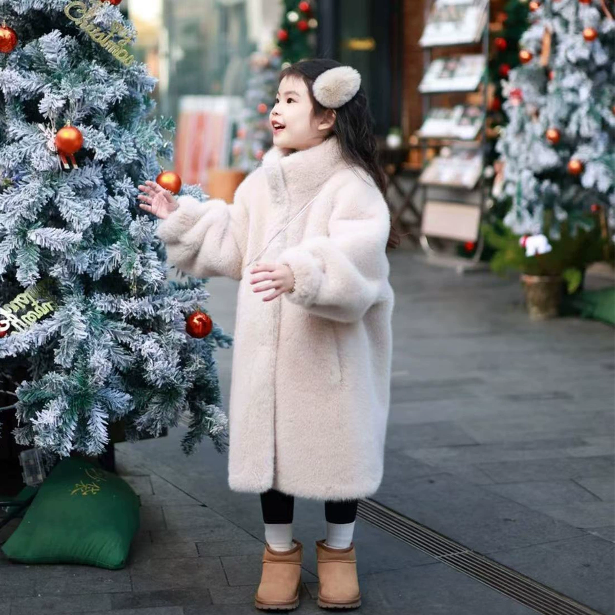 Новый толстый искусственный мех для девочек имитация норки теплый свитер