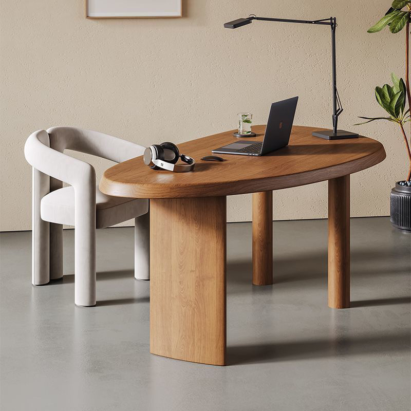 Nordic Wabi-Sabi Solid Wood Irregular Desk Modern Minimalist Office Desk Home Italian Minimalist Creative Computer Desk and Chair