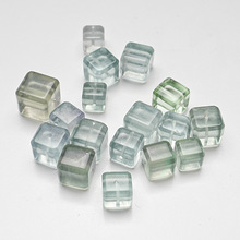 RUIQIN 天然水晶萤石方糖DIY配饰手饰手串配件工厂水晶配珠批