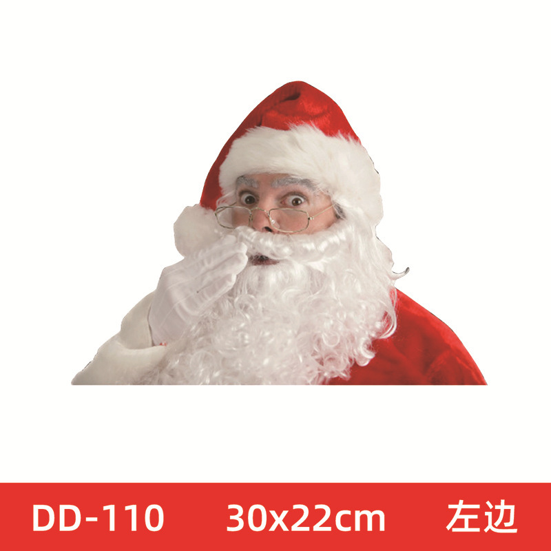 Amazon Santa Claus coche pegatinas Comercio exterior nuevo coche de cristal Guirnalda pegatinas solo transparente pegatinas sin pegamento image 9